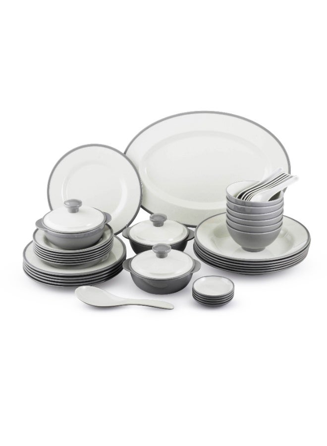 Cc 🥂 Modern Melamine Dinner Set, 40 Pieces – Serves 6 | Everyday Elegance and Refined Hospitality 🍽️ - Image 5